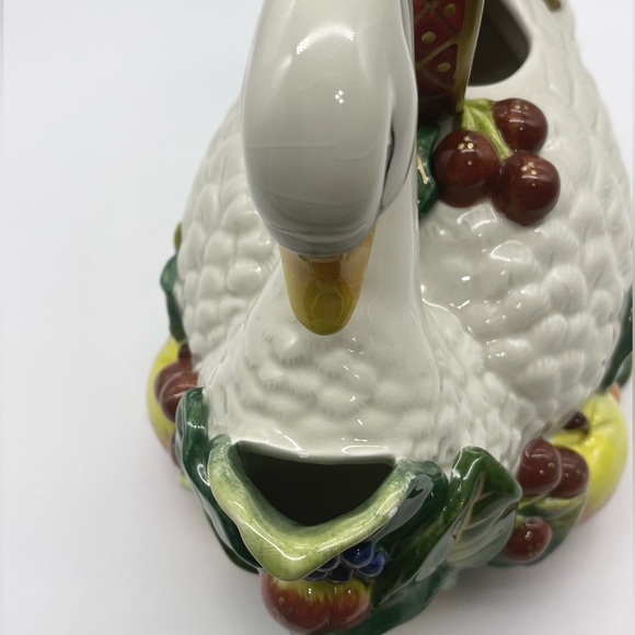 Fitz & Floyd - Vintage Hand Crafted Holiday Swan Pitcher /...
